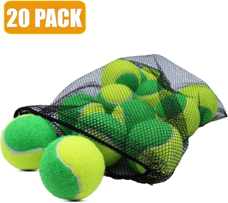 Magicorange Tennis Balls, 20 Pack Low Compression Stage Tennis Ball for Beginners Youth Kids Training Practicing with Mesh Bag for Easy Transport - Image 3